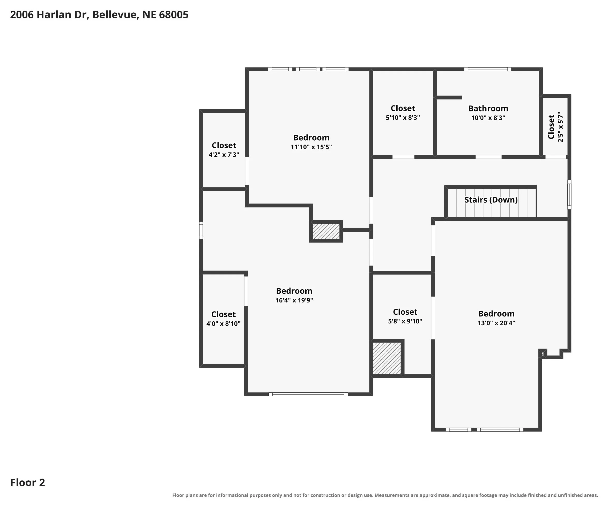 Floor plans: Upper floor
