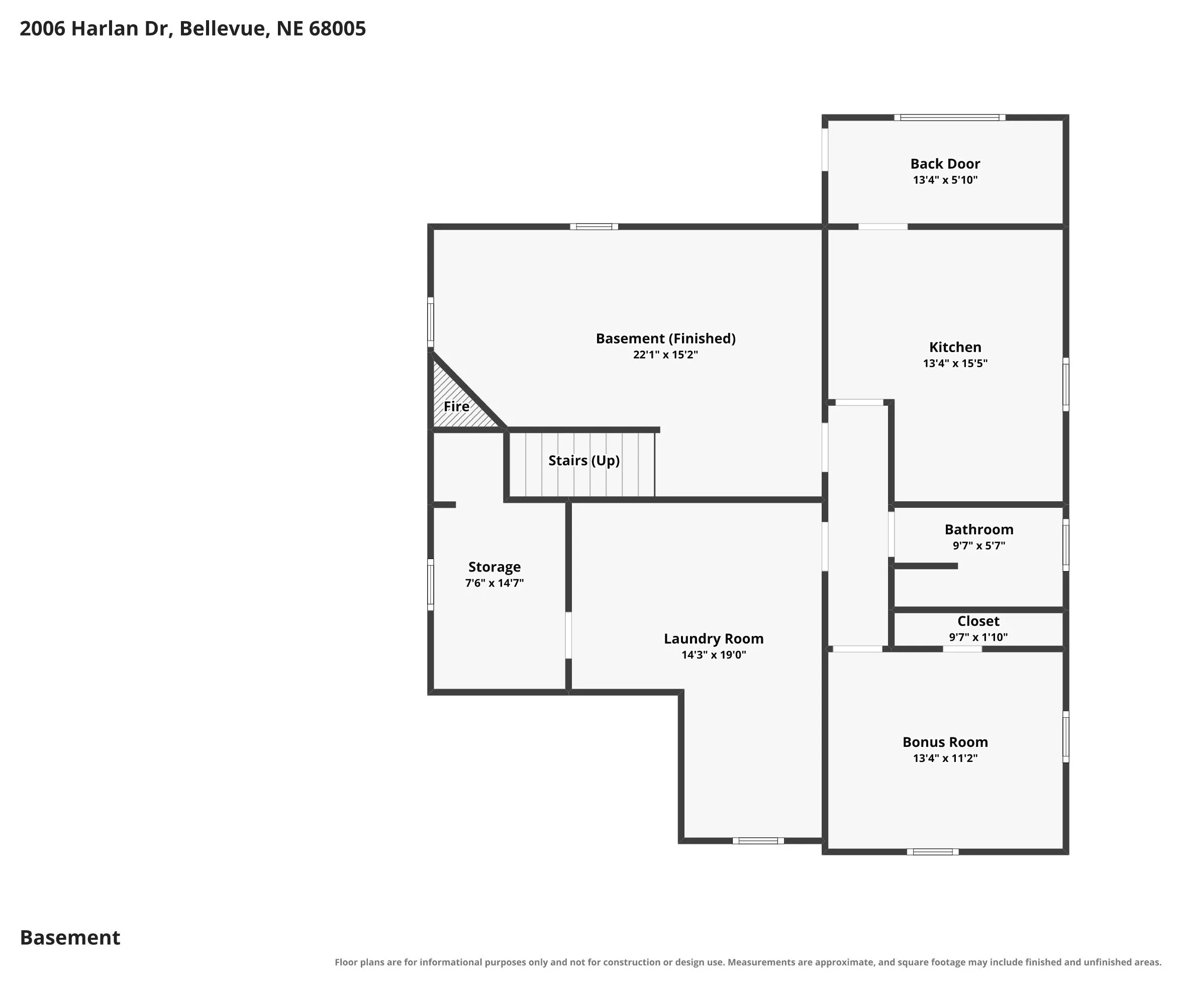 Floor plans: Lower level